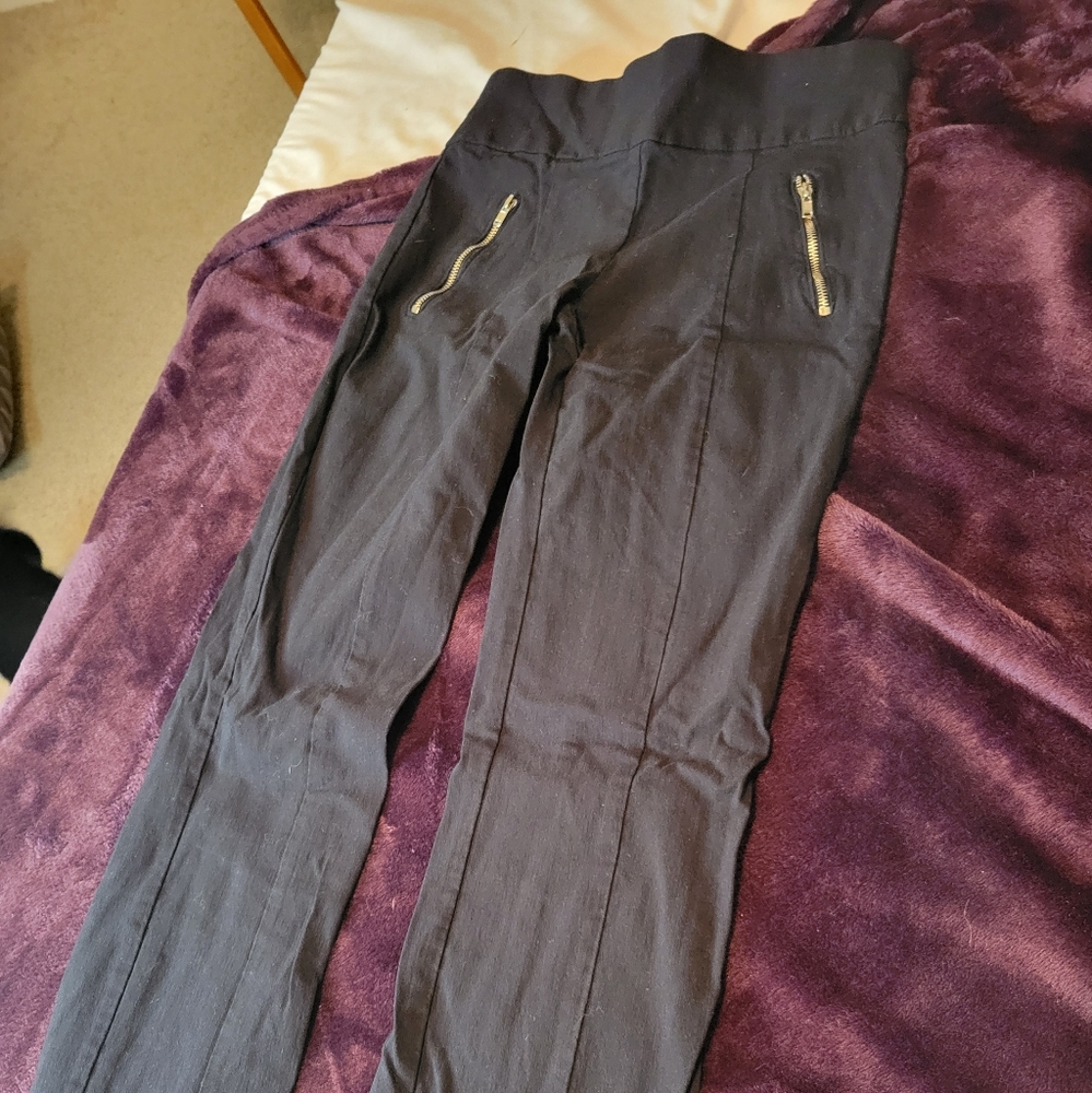 Skinny zipper pants